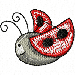 Lady Bugs Embroidery Design 6